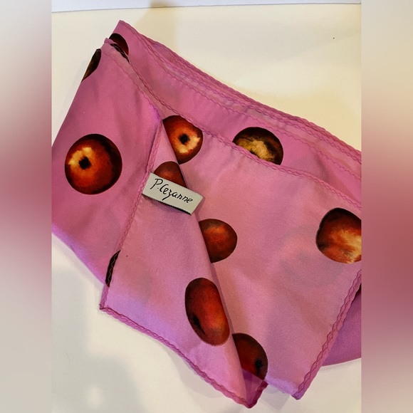 🍎 Cezanne Apples Scarf Pink Red Apple Print Art 🍎 - Picture 2 of 2